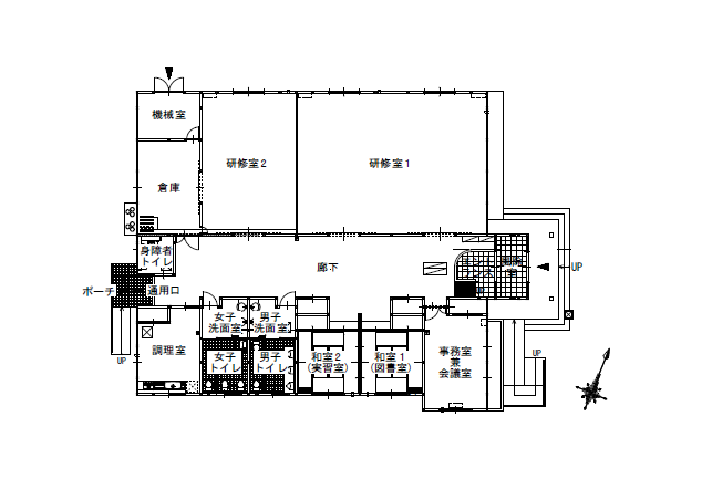 旭日丘公民館の平面図の画像