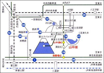 広域圏からのアクセスを記した地図