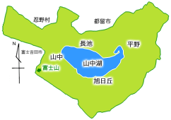 山中湖村の全体地図
