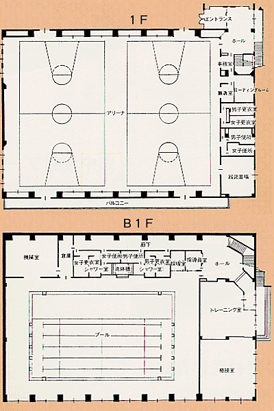 山中湖村プール併用村民体育館 山中湖村